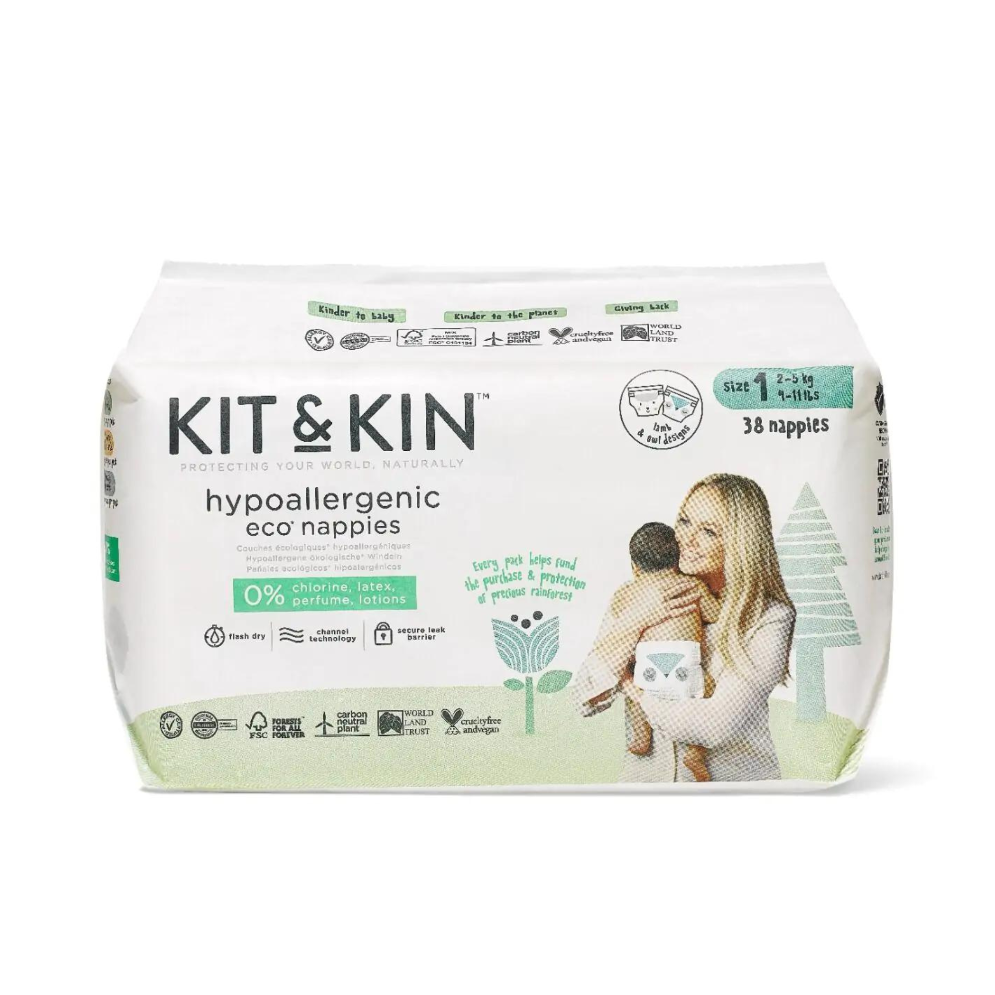 Scutece eco hipoalergenice KIT & KIN