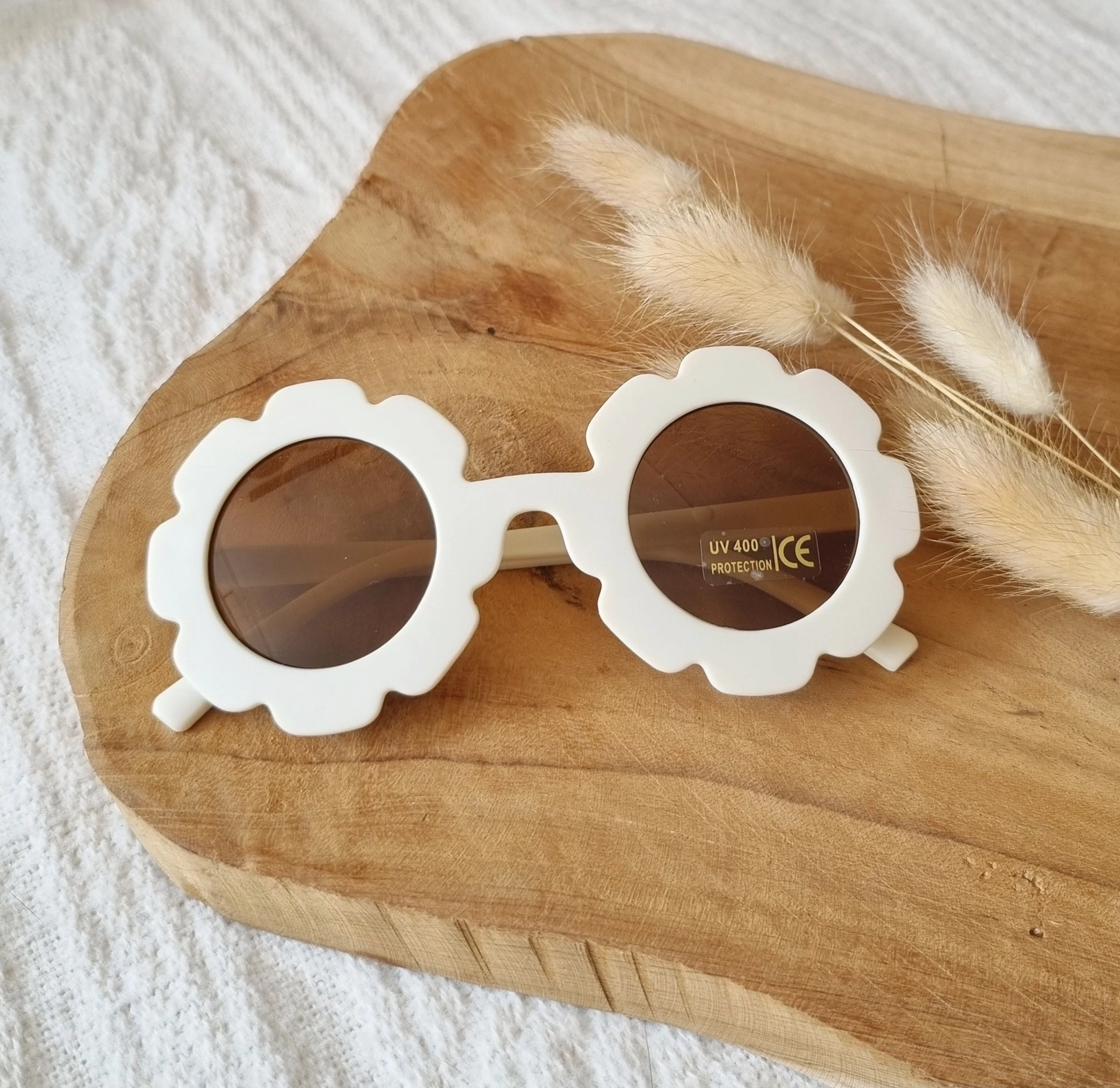 Ochelari de soare pentru copii 4 ani+ UV400 Flower Rammelaartje - Beige