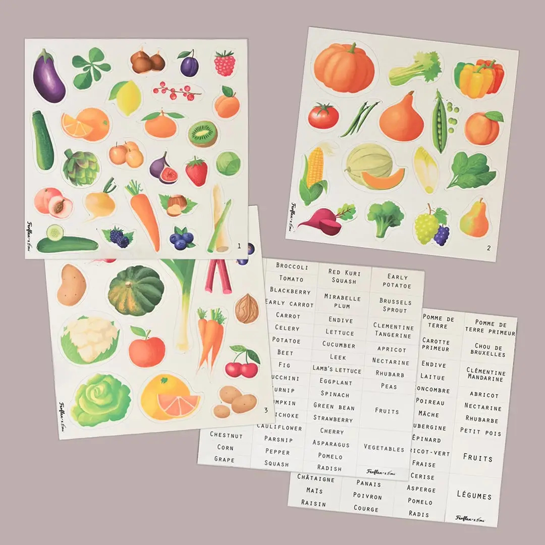 Joc magnetic pentru tabla magnetica Ferflex - Fruits and Vegetables