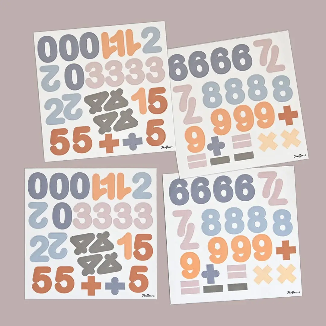 Set 100 cifre pentru tabla magnetica Ferflex - Caramel Blue
