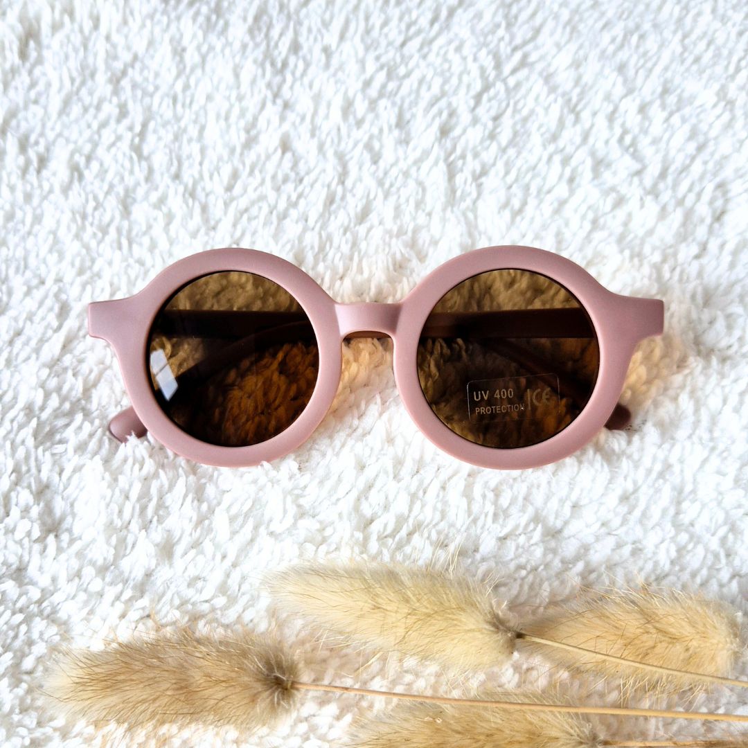 Ochelari de soare pentru copii UV400 Round Rammelaartje - Old Pink