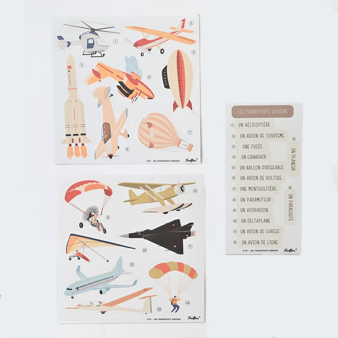 Joc magnetic pentru tabla magnetica Ferflex - Air Transport (French Version)