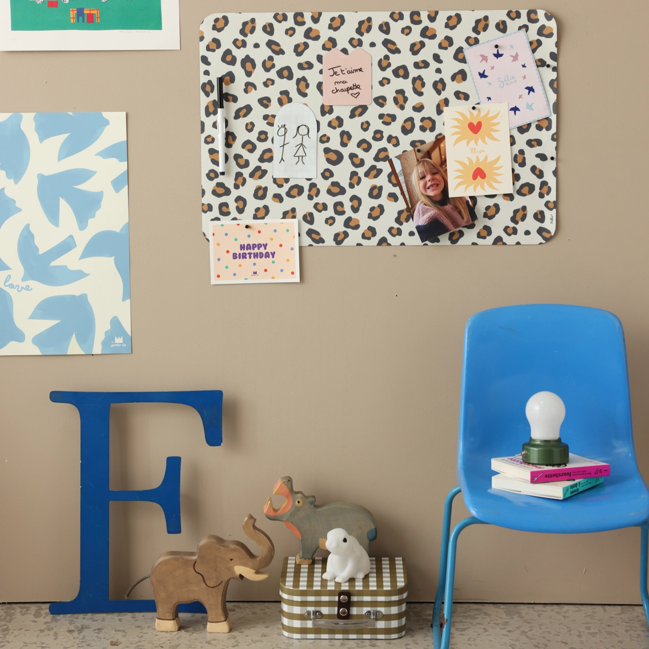 Tabla magnetica Ferflex – Rectangular Leopard M (90 x 57 cm)