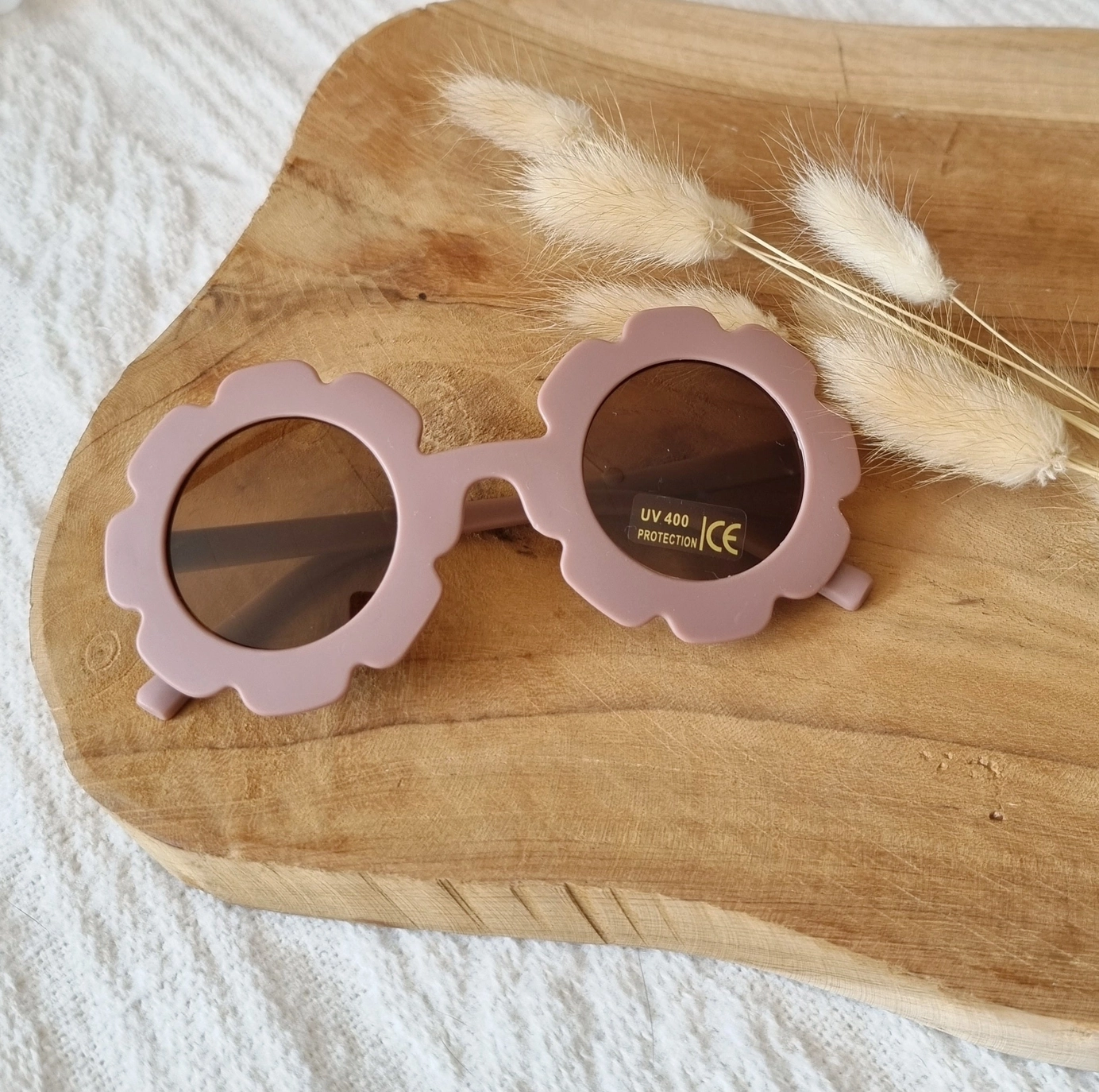 Ochelari de soare pentru copii 4 ani+ UV400 Flower Rammelaartje - Old Pink