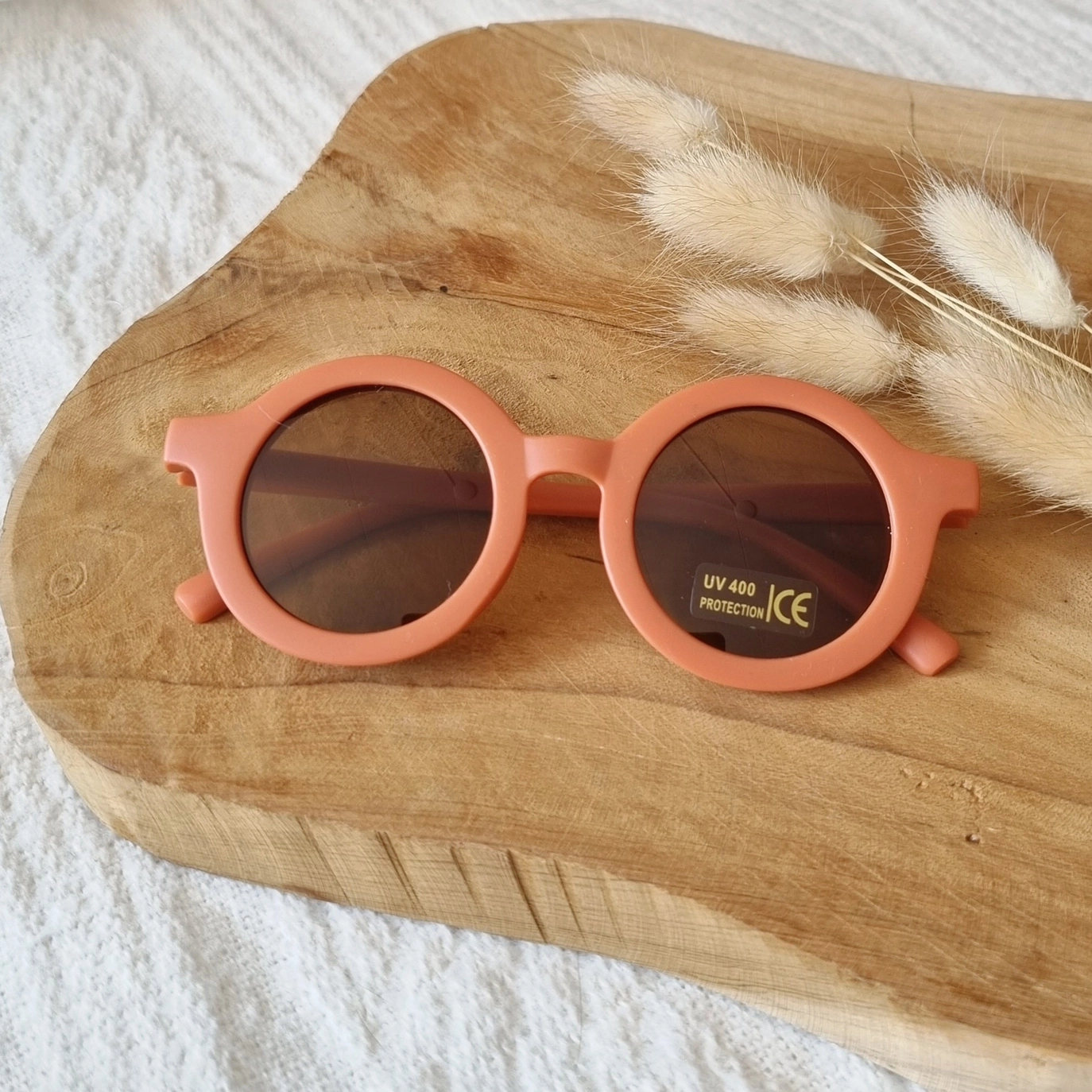 Ochelari de soare pentru copii 4 ani+ UV400 Round Rammelaartje - Rust