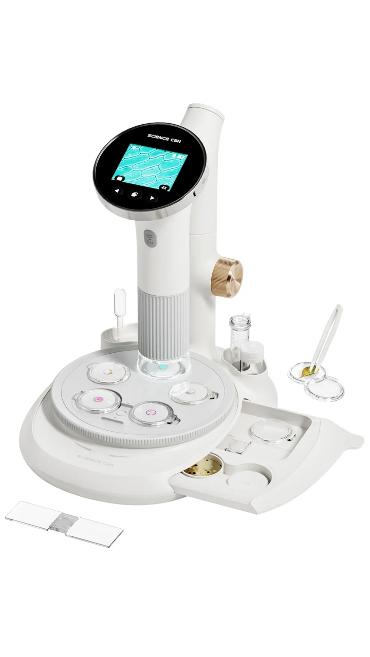 Set de laborator STEM TopBright – Microscop digital cu ecran integrat 400x