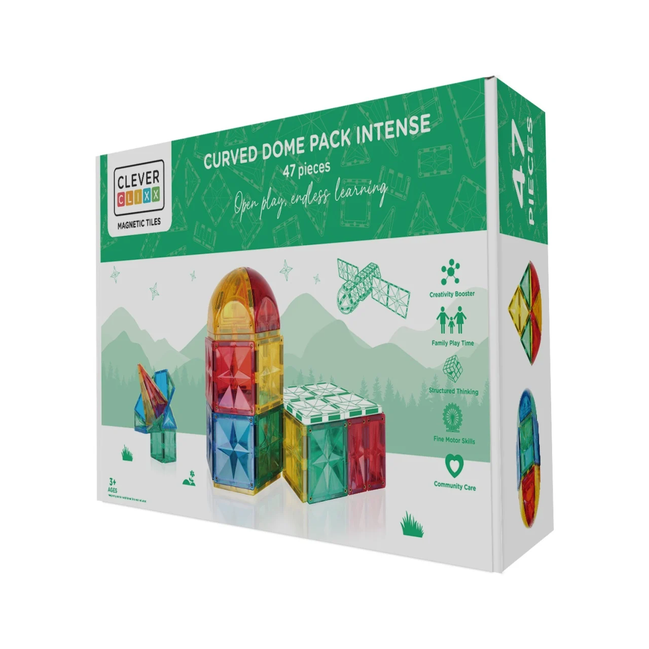 Set magnetic de construit CleverClixx - Dome 47 piese