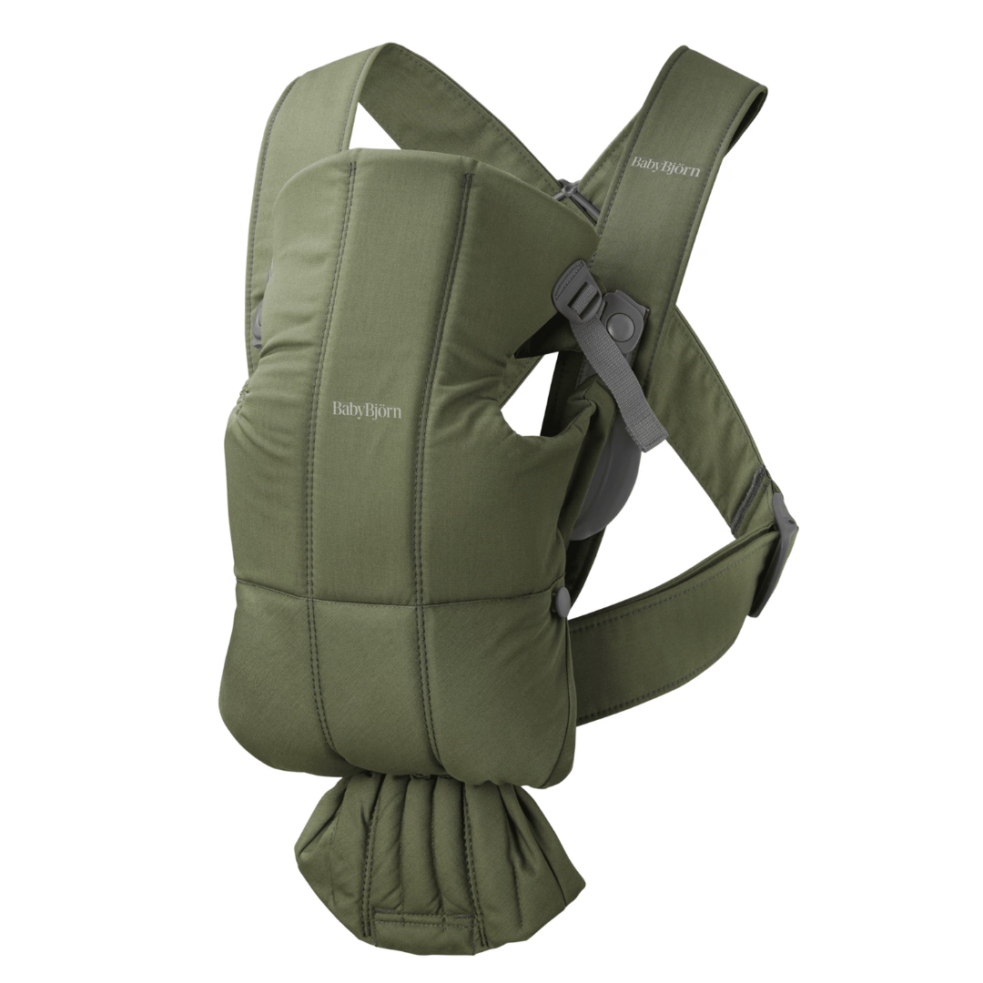 Marsupiu anatomic Woven Mini BabyBjorn - Dark Green