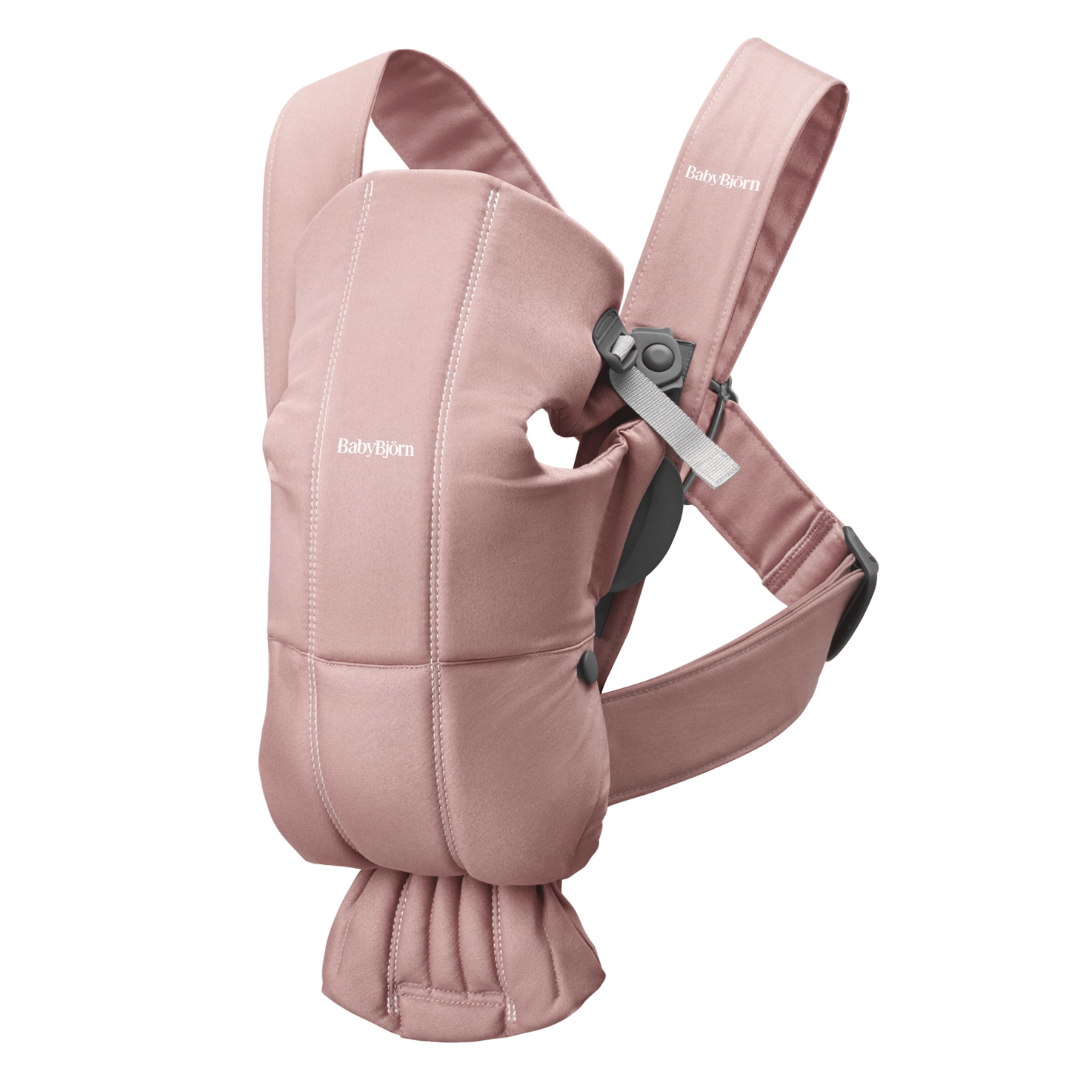 Marsupiu anatomic Woven Mini BabyBjorn - Dusty Pink