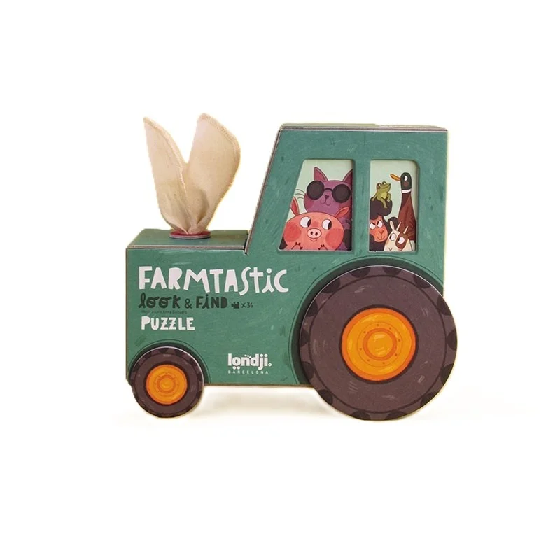 Puzzle si joc de observatie Farmtastic Londji