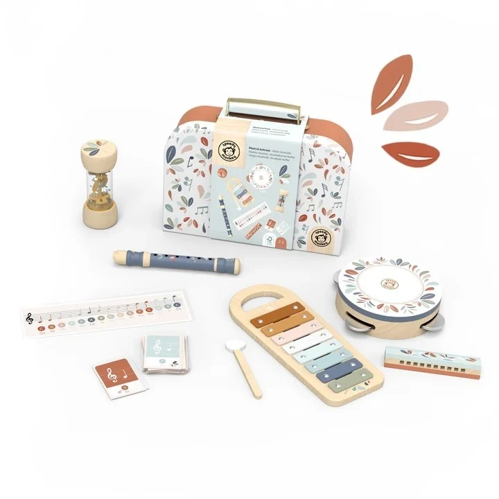 Set 5 instrumente muzicale in valiza Speedy Monkey