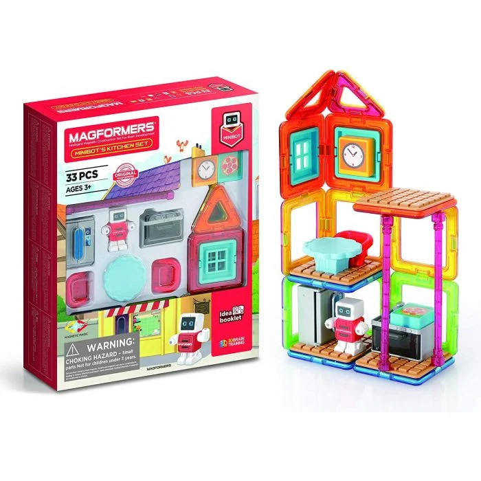 Set magnetic de construit Magformers - Bucatarie 33 piese