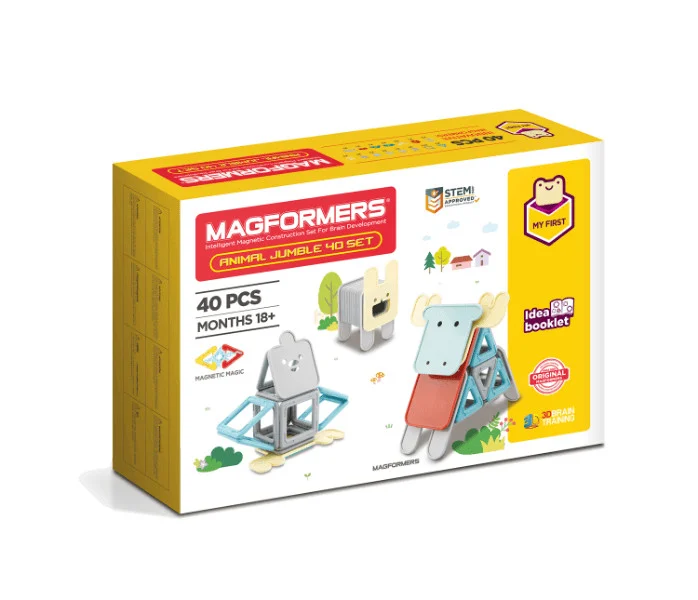 Set magnetic de construit Magformers - Animale 40 piese