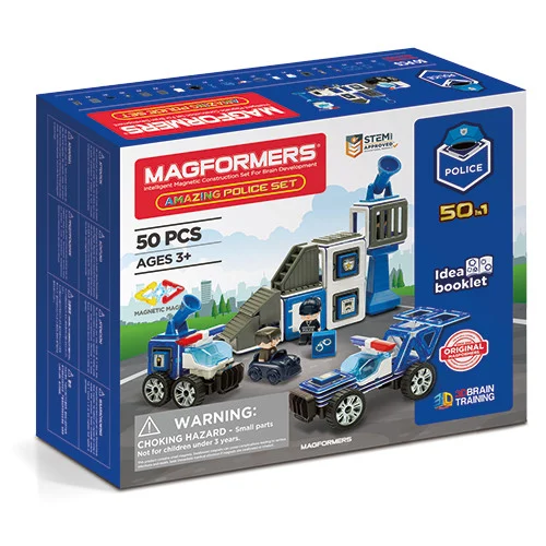 Set magnetic de construit Magformers - Politie
