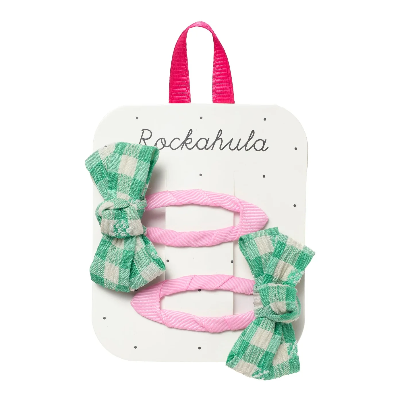 Set 2 clipsuri pentru par Gertie Gingham Twisty Bow Rockahula
