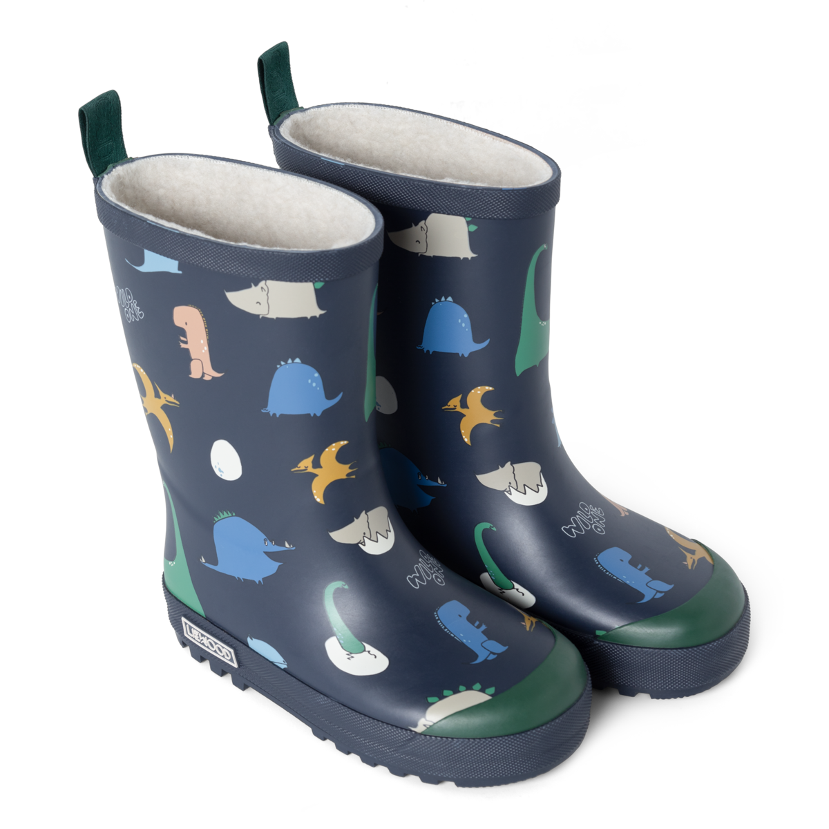 Cizme de ploaie termo din cauciuc Mason Liewood – Dino Roar/Classic Navy