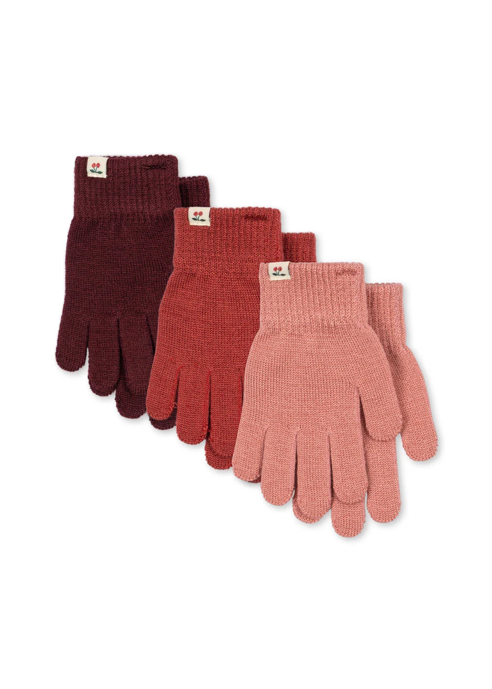 Set 3 perechi manusi Filla Konges Slojd - Rose Mix
