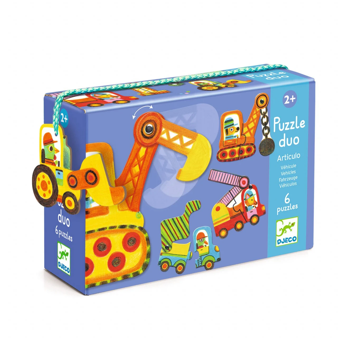 Puzzle duo tactil Djeco – Vehicule