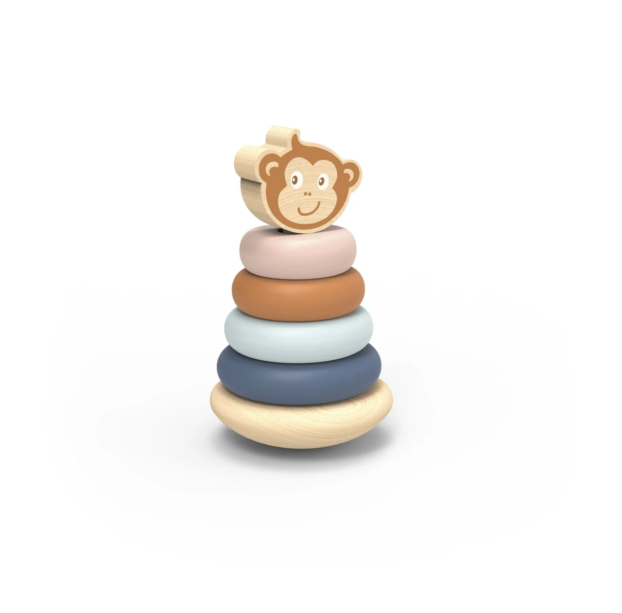 Jucarie din lemn pentru stivuire Roly-Poly Speedy Monkey