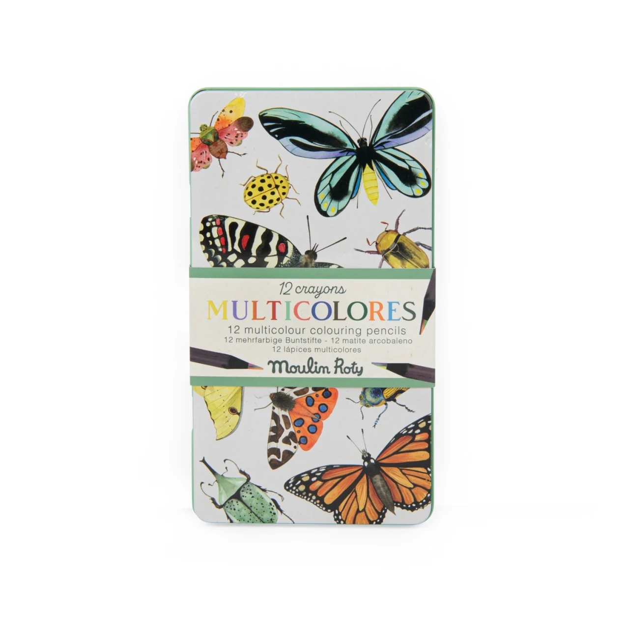 Set 12 creioane colorate multicolore Moulin Roty